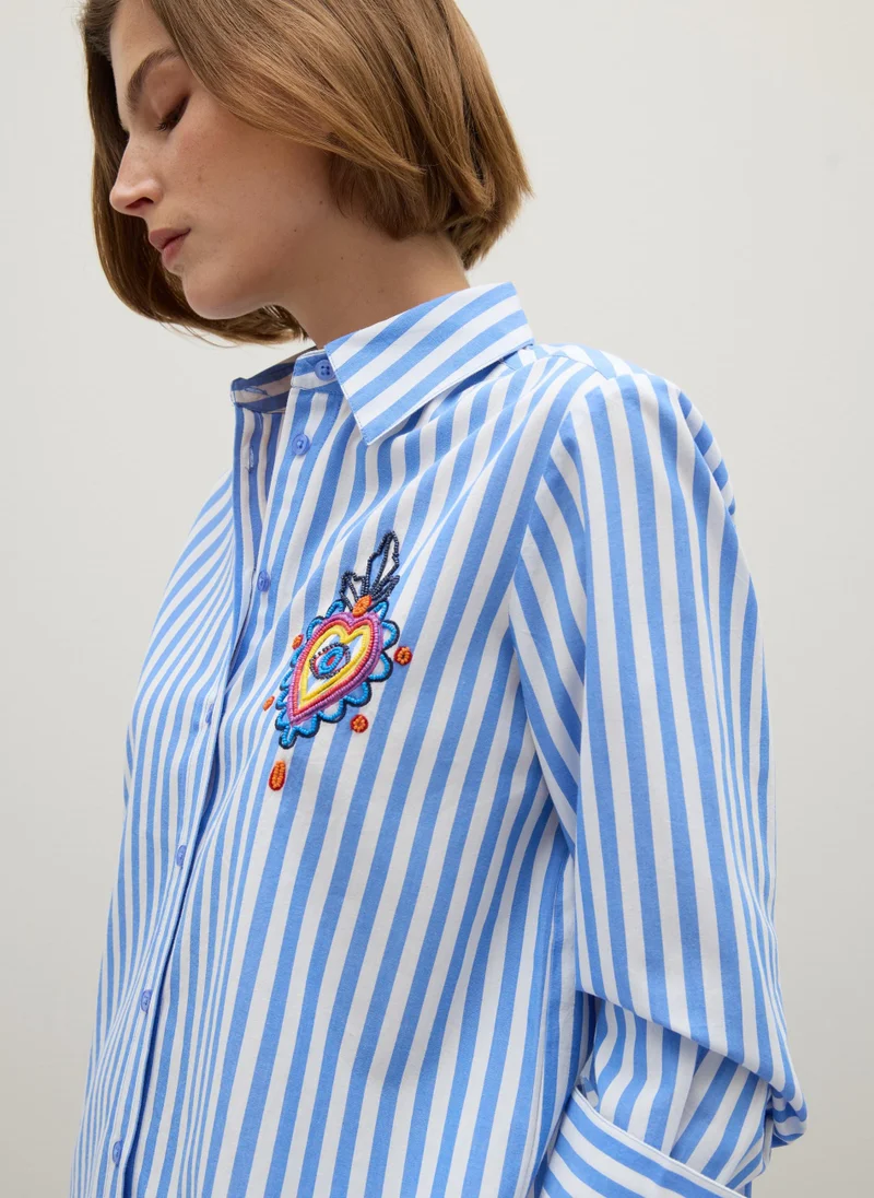 او في اس OVS Multicolour Pure Cotton Regular Fit Shirt